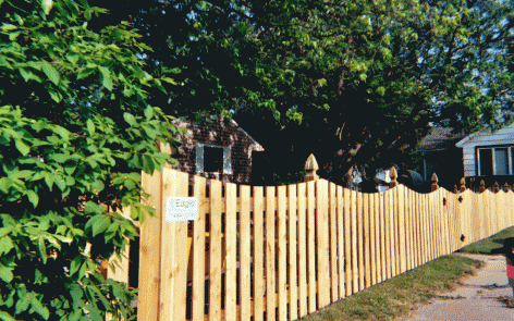 Concave space picket fence