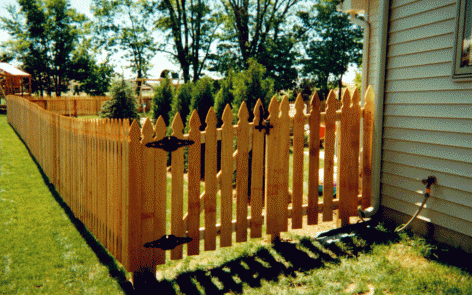 French Gothic space picket fence