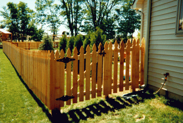 French Gothic space picket fence