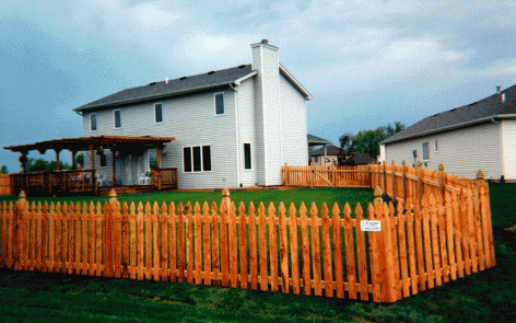 French Gothic space picket fence