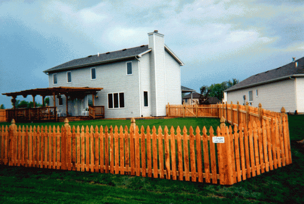 French Gothic space picket fence