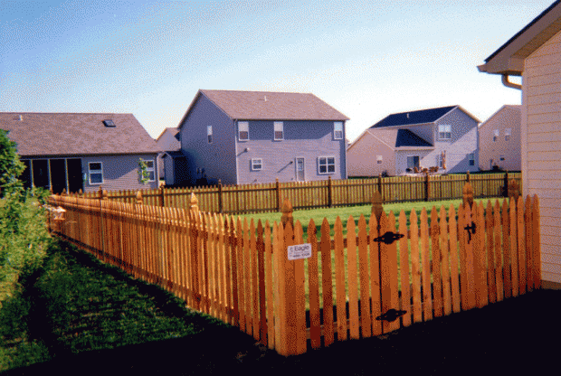 French Gothic space picket fence