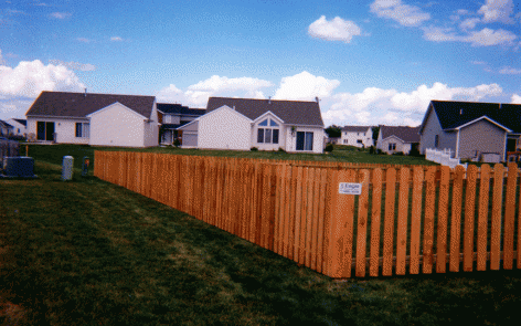 Dog ear space picket fence