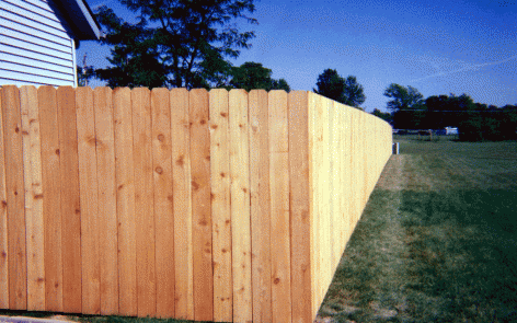 Dog ear privacy fence