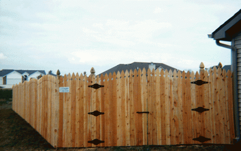 French Gothic convex privacy fence