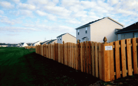 Shadowbox convex fence