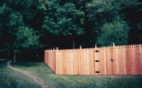 French Gothic privacy fence