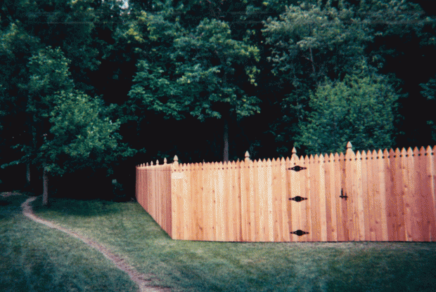 French Gothic privacy fence