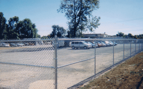 Galvanized chainlink fence